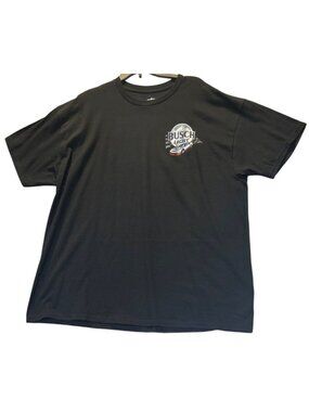 Busch Light Racing Team Mens XXL Black Cotton T-Shirt Car Graphic Front & Back